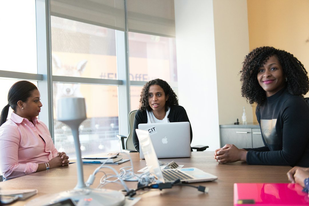 Diverse women business professionals collaborating